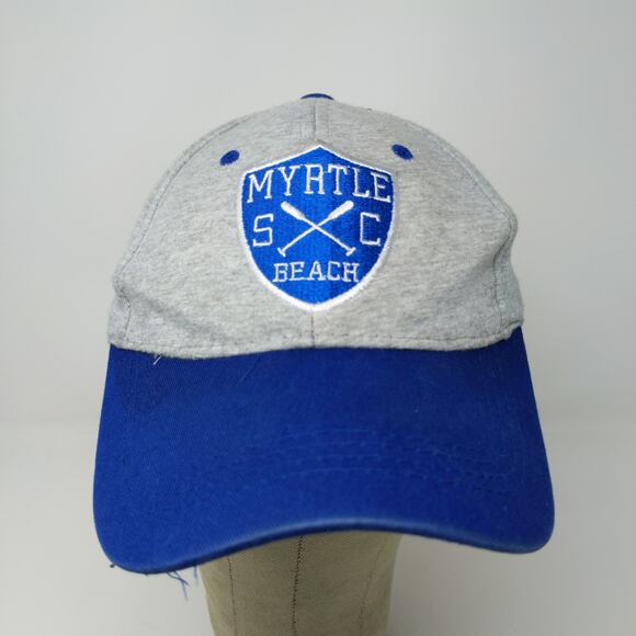 Lucky 7 Brand Myrtle Beach South Carolina Snapback Hat Embroidered Logo Gray - Picture 3 of 12